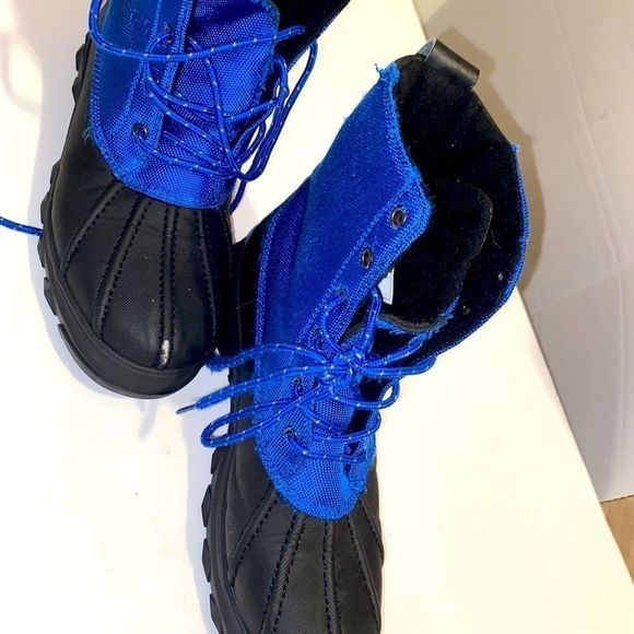 Ralph Lauren men polo boots black and blue , sz.6